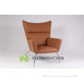 hotel Carl Hansen CH445 Wing Chair , inside Brown Leather L